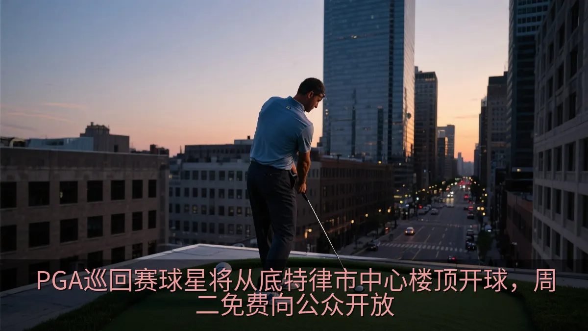 PGA巡回赛球星将从底特律市中心楼顶开球，周二免费向公众开放