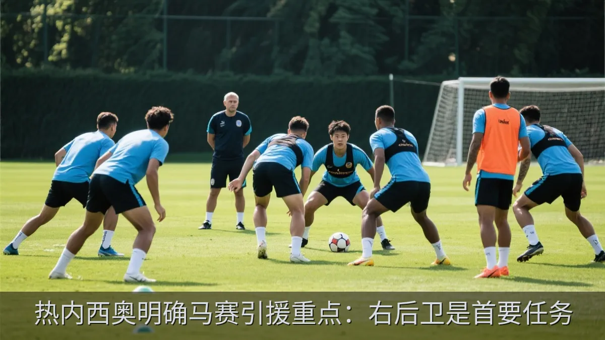 足球队进行夏季季前训练和战术演练